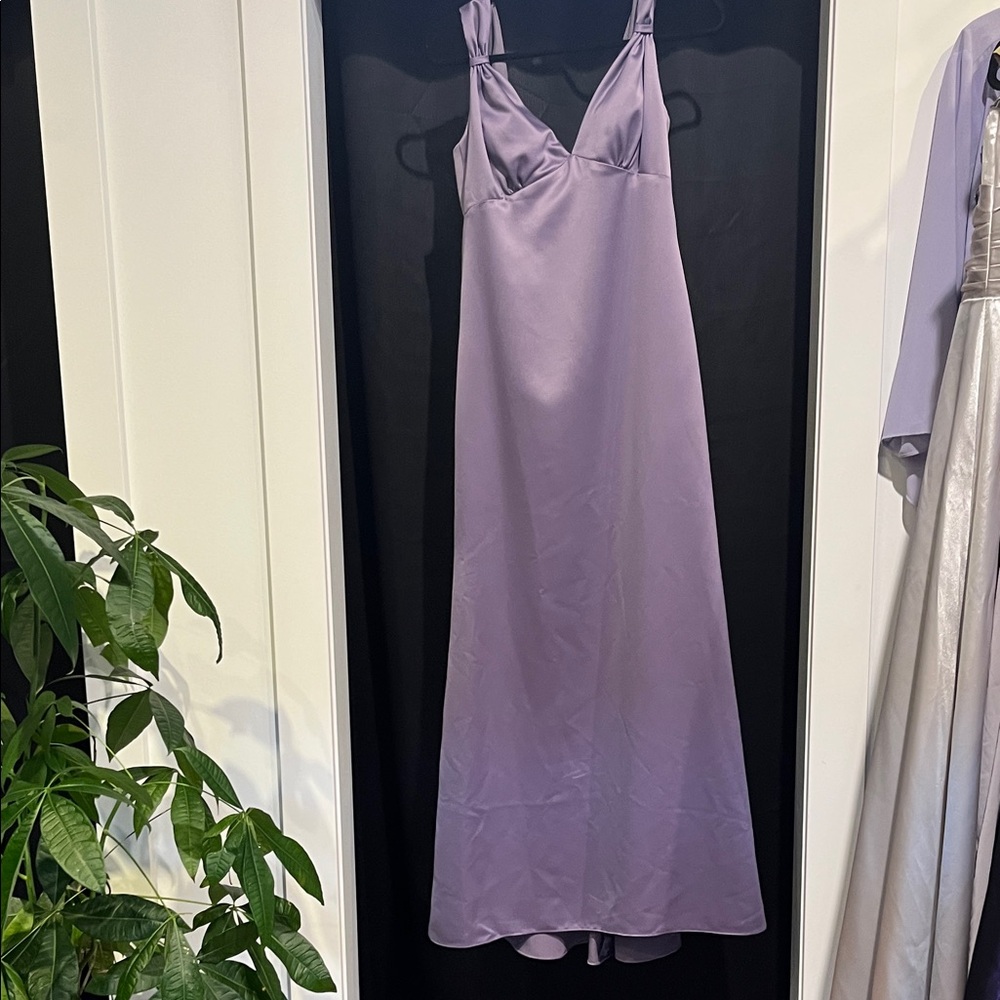 After Six Lavender Satin Gown